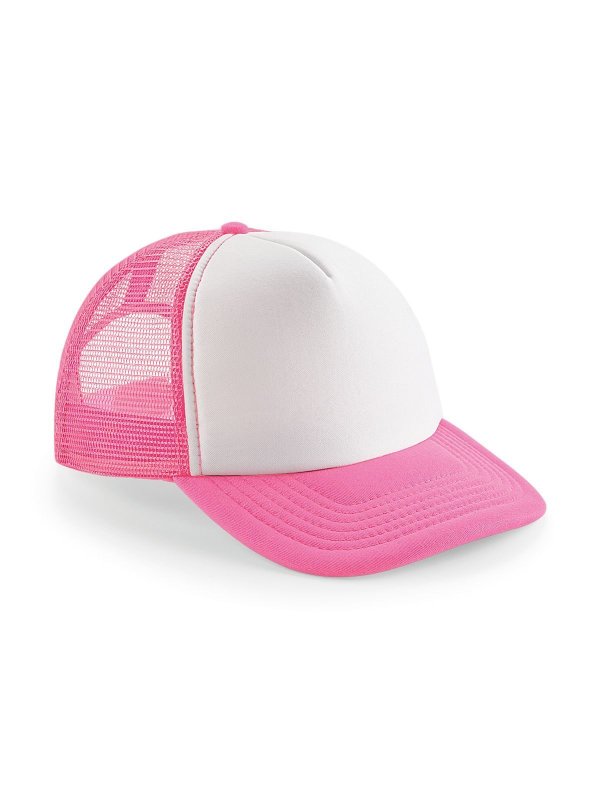 fluorescent pink/white